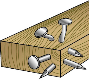 WOOD WITH NAILS