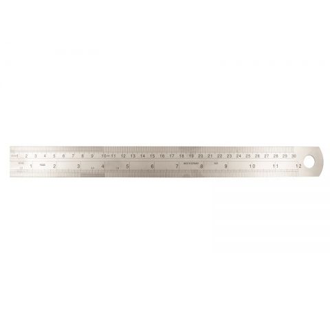 Ravnilo kovinsko 300x30x1,0 mm mm/inch