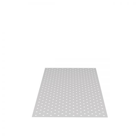 Aluminijasta plošča z izvrtinami v diagonalnem rasterju za mizo 220020