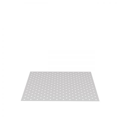 Aluminijasta plošča z izvrtinami v diagonalnem rasterju za mizo 220015