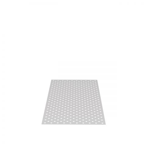 Aluminijasta plošča z izvrtinami v diagonalnem rasterju za mizo 280020