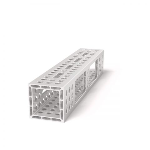 Alu profil U-oblika 500x100x100 z vzdolžnim utorom