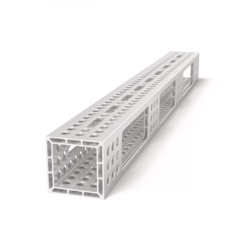 Alu profil U-oblika 1000x100x100 z vzdolžnim utorom