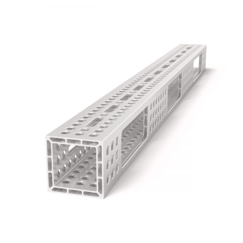 Alu profil U-oblika 1200x100x100 z vzdolžnim utorom