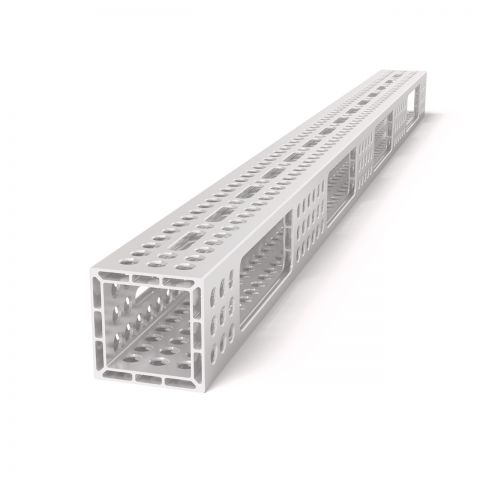 Alu profil U-oblika 1500x100x100 z vzdolžnim utorom