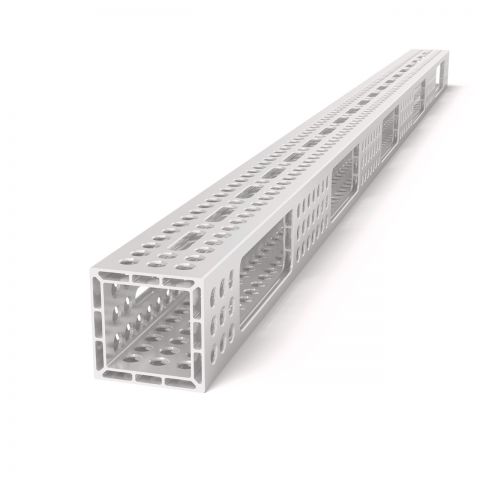 Alu profil U-oblika 2000x100x100 z vzdolžnim utorom