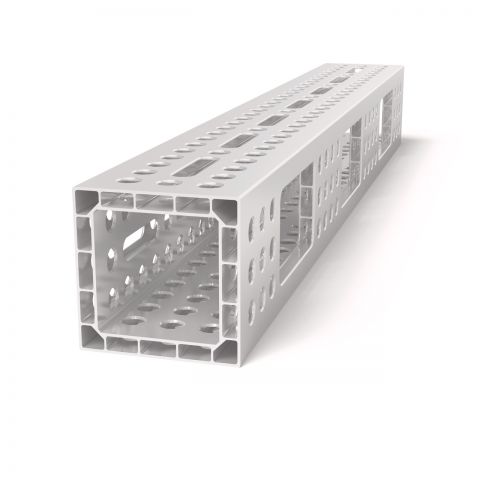 Alu profil U-oblika 1500x200x200 z vzdolžnim utorom